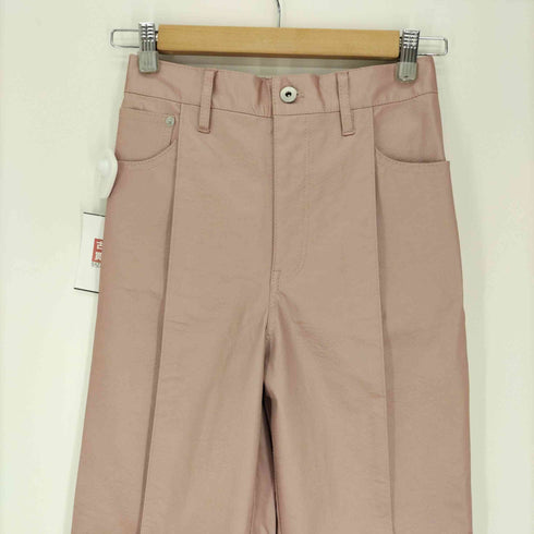 アメリヴィンテージ Ameri VINTAGE 20AW UNDRESSED DENIM DETAIL FAKE LEATHER PANTS エコレザーテーパードパンツ レディース JPN:M