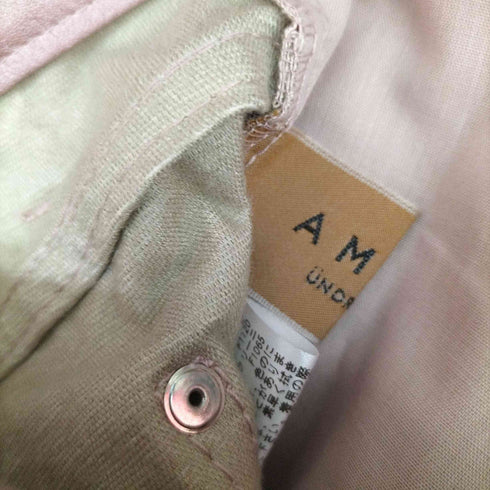 アメリヴィンテージ Ameri VINTAGE 20AW UNDRESSED DENIM DETAIL FAKE LEATHER PANTS エコレザーテーパードパンツ レディース JPN:M