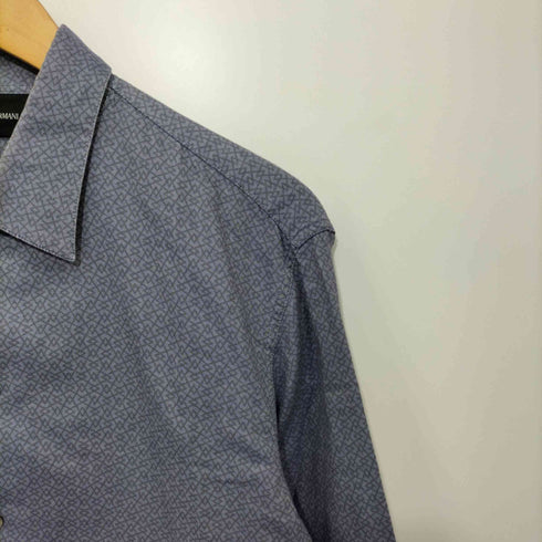 エンポリオアルマーニ EMPORIO ARMANI 幾何学模様長袖シャツ メンズ M