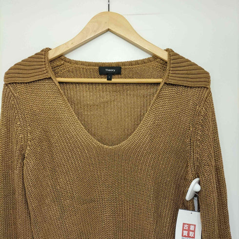 セオリー theory 19SS 青山本店 ROVING VISCOSE/BACK COLLAR VNECK レディース S