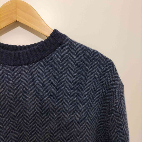ロッソアーバンリサーチ ROSSO URBAN RESEARCH 22AW ヘリンボーン柄クルーネックニット メンズ S