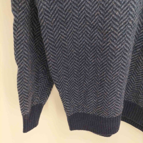ロッソアーバンリサーチ ROSSO URBAN RESEARCH 22AW ヘリンボーン柄クルーネックニット メンズ S