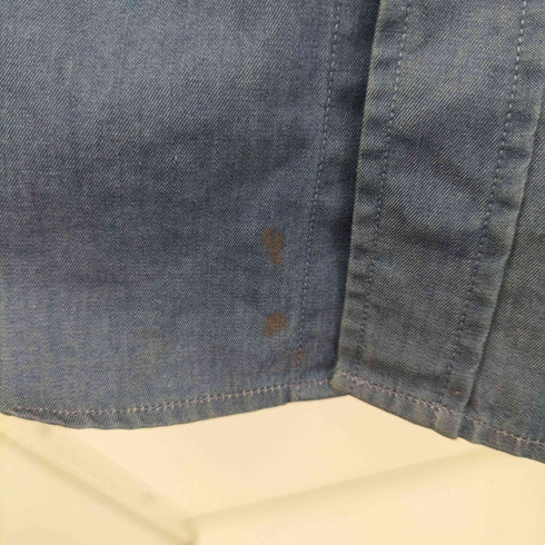 アレキサンダーマックイーン Alexander McQueen フロントロゴデニム長袖シャツ メンズ 44
