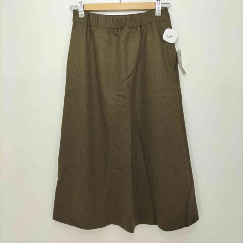 マカフィー MACPHEE 22AW ウールナイロンフランネル セミフレアスカート レディース 34