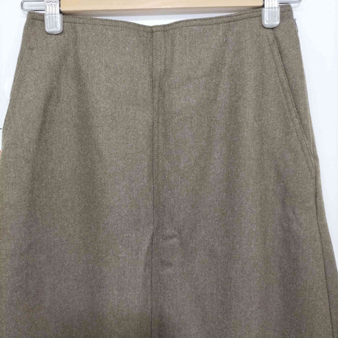 マカフィー MACPHEE 22AW ウールナイロンフランネル セミフレアスカート レディース 34