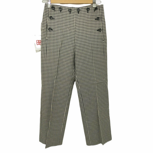 ビューティフルピープル beautiful people wool check marine pants ウールチェックマリンパンツ セーラーパンツ レディース XXS