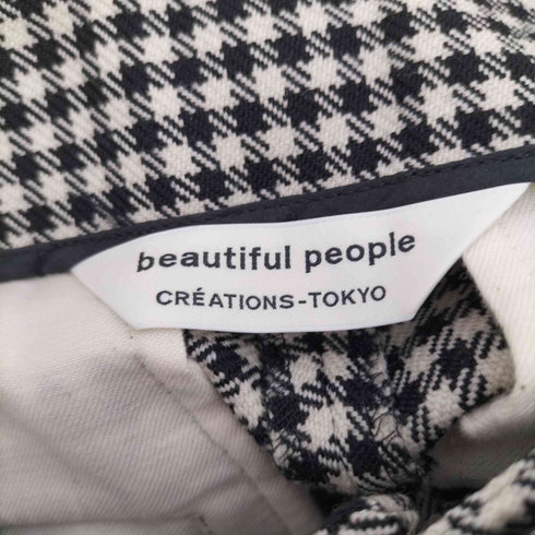 ビューティフルピープル beautiful people wool check marine pants ウールチェックマリンパンツ セーラーパンツ レディース XXS