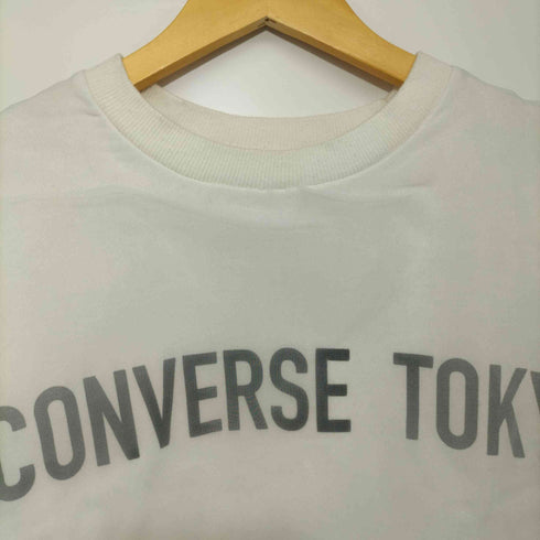 コンバース CONVERSE シアーレイヤード フロントロゴプリントスウェット レディース