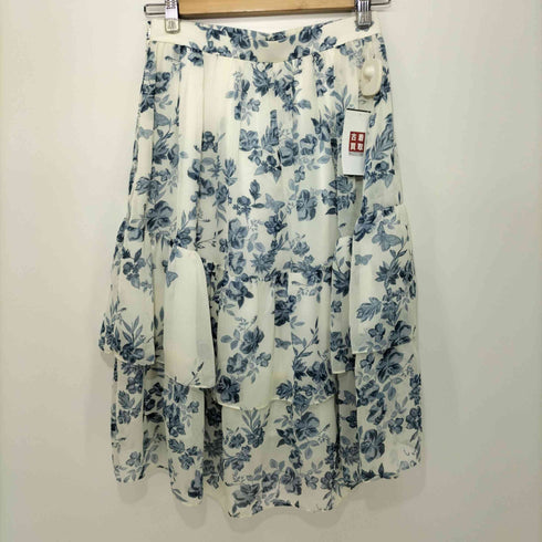 トゥービーシック TO BE CHIC 花柄フレひざ下スカート レディース 38