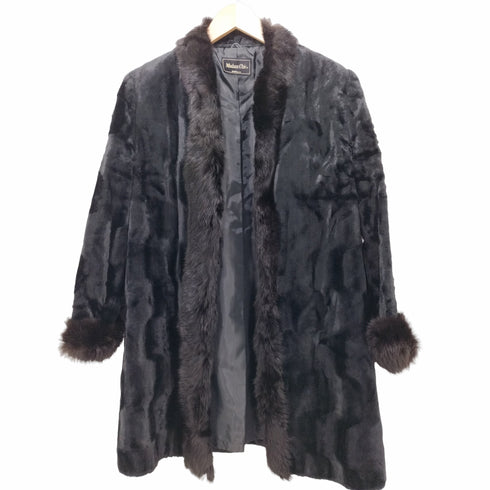 マダムシック madam chic ショールカラーコート ベロア ラビットファー レディース 15