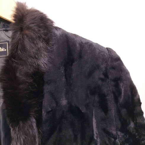マダムシック madam chic ショールカラーコート ベロア ラビットファー レディース 15