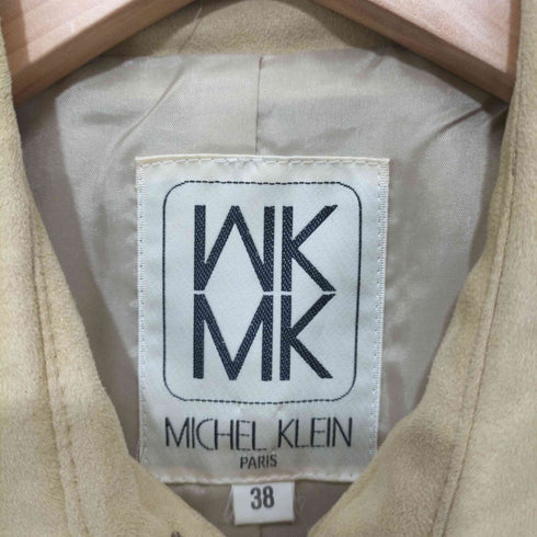 ミッシェルクラン MICHEL KLEIN 比翼ボタン スエードコート レディース 38