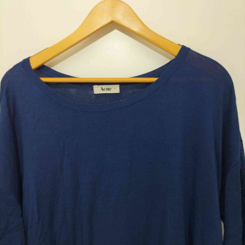 アクネ Acne クルーネック半袖ニット レディース XS