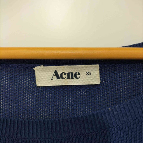 アクネ Acne クルーネック半袖ニット レディース XS