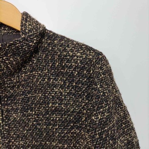 ジャンニロジュディチェ gianni lo giudice アンゴラ混 ツイードジャケット レディース 40