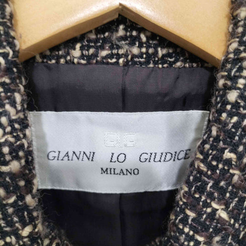 ジャンニロジュディチェ gianni lo giudice アンゴラ混 ツイードジャケット レディース 40