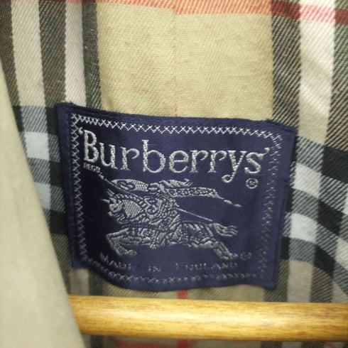 バーバリーズ BURBERRYS 70-80S 英国製 裏地ノバチェック ステンカラーコート メンズ