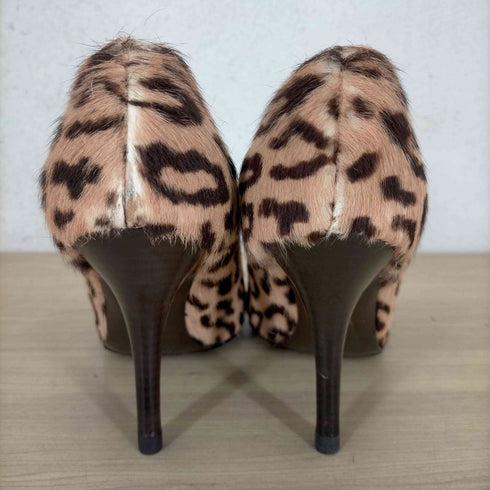 セルジオロッシ sergio rossi Pelle Telo Kid Leopardo Naturale パンプス ハイヒール ピンヒール ラウンドトゥ ハラコ レディース JPN:21