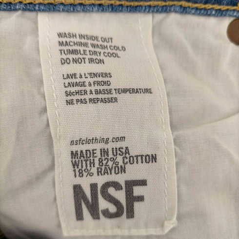 エヌエスエフ NSF 加工デニムパンツ ジーンズ ストレート ジッパーフライ レディース 24