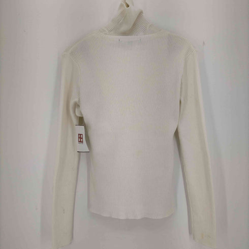 ラルフローレン RALPH LAUREN コットン リブニットアンサンブル ノースリーブタートル&カーディガン レディース import:L