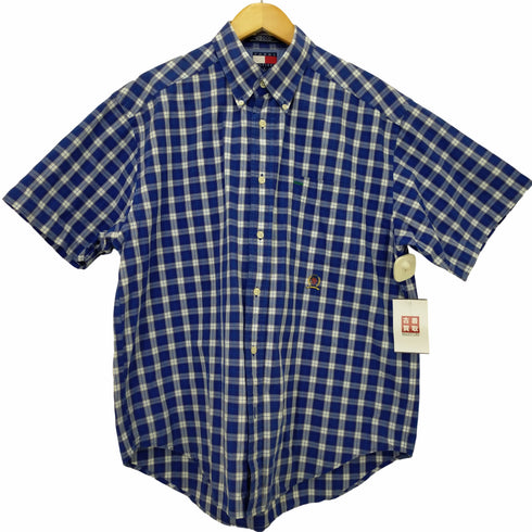 トミーヒルフィガー TOMMY HILFIGER ボックスシルエット フロント刺しゅうボタンダウンチェックシャツ メンズ JPN:L