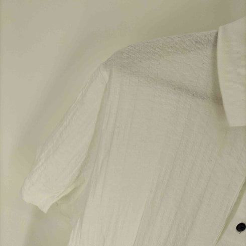 ランバンオンブルー LANVIN en Bleu ジャガード S/S ポロシャツ メンズ EUR:52