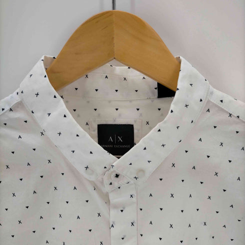 アルマーニエクスチェンジ ARMANI EXCHANGE SLIM-FIT LOGO MICRODOT STRETCH SHIRT メンズ import:M