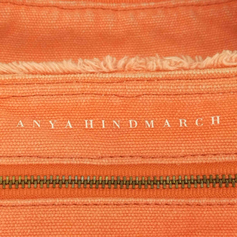 アニヤハインドマーチ ANYA HINDMARCH キャンバス レザー トートバッグ ハンドバッグ レディース