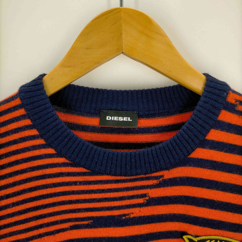 ディーゼル DIESEL タイガーワッペンボーダーニット メンズ import:S