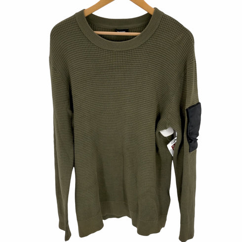 ディーゼル DIESEL ワッフルクルーネックコットンニット メンズ import:M