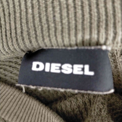 ディーゼル DIESEL ワッフルクルーネックコットンニット メンズ import:M