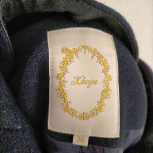 カージュ Khaju 2WAYフードミディコート アウター ジップアップ フード 総裏地 ウール レディース JPN:38