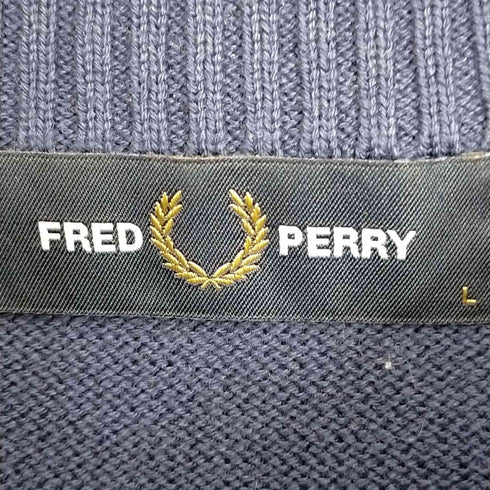 フレッドペリー FRED PERRY WOVEN PANEL KNITTED JACKET ナイロン切替 ニットジャケット メンズ import:L