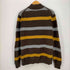 ダナキャランニューヨーク DKNY マルチカラー ボーダーハーフジップニット メンズ import:XL