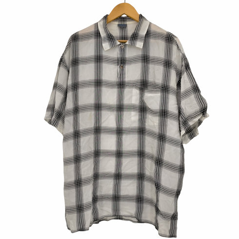 ケンゾーパリス KENZO PARIS レーヨン チェック 半袖 プルオーバーシャツ メンズ FREE