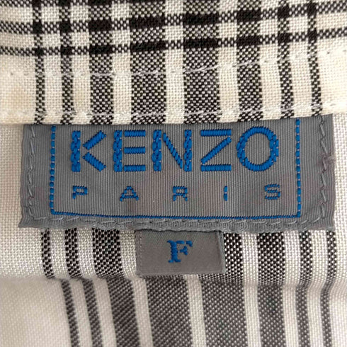 ケンゾーパリス KENZO PARIS レーヨン チェック 半袖 プルオーバーシャツ メンズ FREE