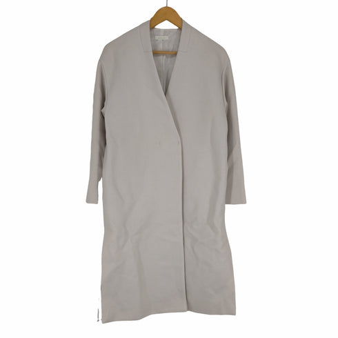 ラウンジドレス Loungedress ジャージーノーカラーコート アウター ロングスナップボタン レディース FREE