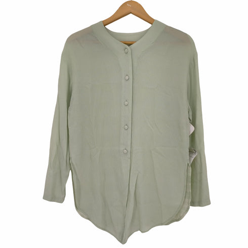 RIALTO collection 80-90s USA製 レーヨン混 バックチェック カーディガン レディース import:S