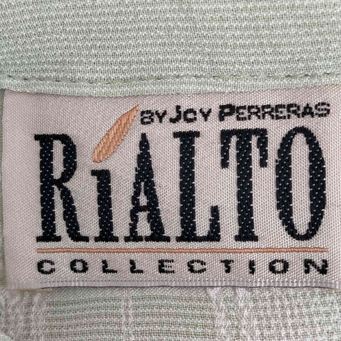 RIALTO collection 80-90s USA製 レーヨン混 バックチェック カーディガン レディース import:S