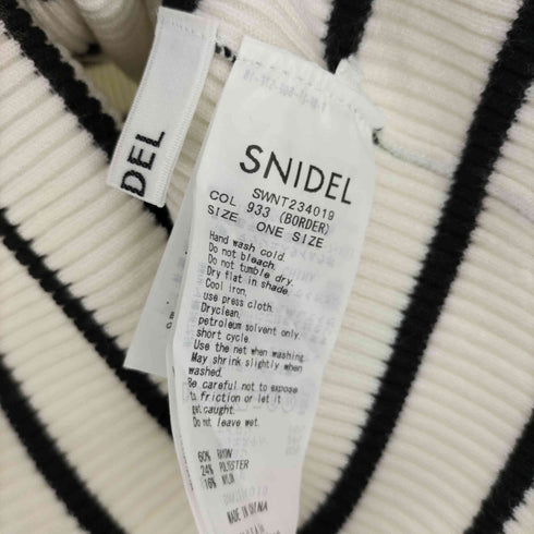 スナイデル snidel 23SS シンプル リブ ニット プルオーバー ボーダー レディース ONE SIZE