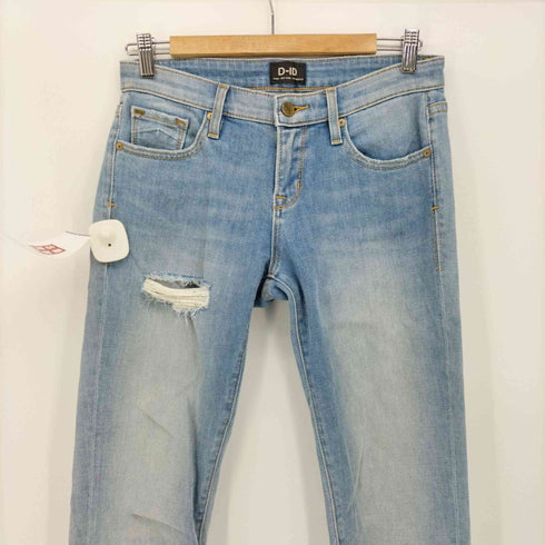 ディーアイディ D-ID ダメージ 加工 スリム デニム パンツ ジーンズ レディース UK:24