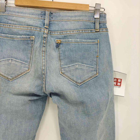 ディーアイディ D-ID ダメージ 加工 スリム デニム パンツ ジーンズ レディース UK:24
