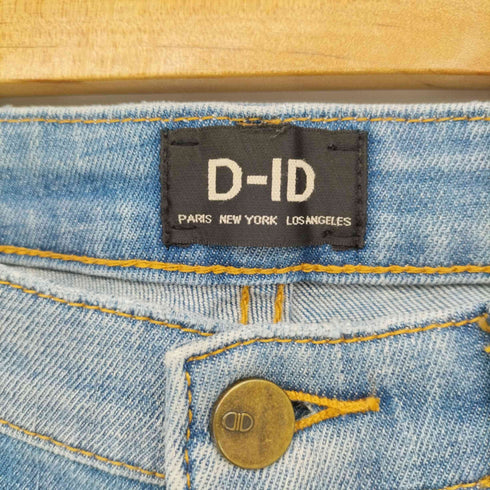 ディーアイディ D-ID ダメージ 加工 スリム デニム パンツ ジーンズ レディース UK:24