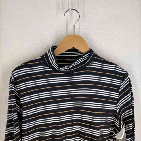バーバリーゴルフ BURBERRY GOLF ボーダーモックネックカットソー レディース JPN:L
