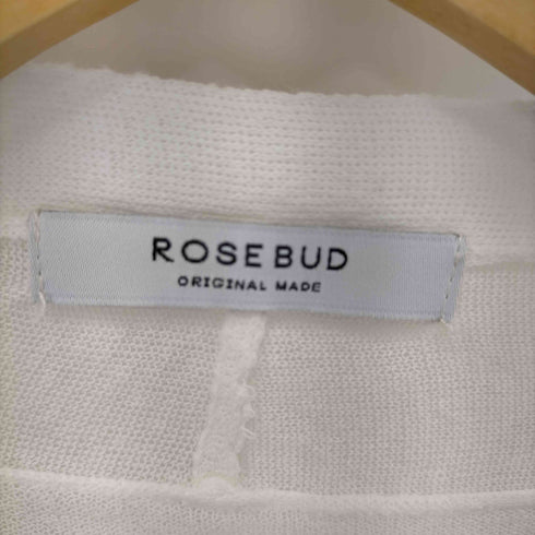 ローズバッド ROSE BUD ニット リネン混 カーディガン 長袖 ロング 薄手 レディース FREE