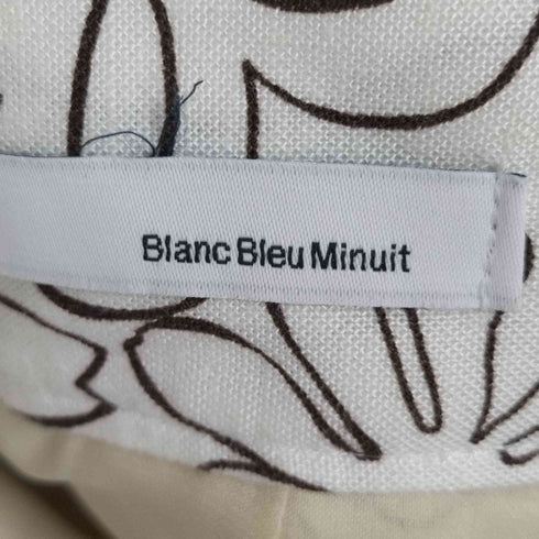 ブランブルーミニュイ Blanc Bleu Minuit ホワイトフラワーPT フレアスカート レディース FREE