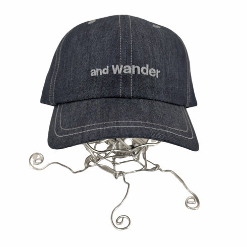 アンドワンダー and wander 128 dry denim cap メンズ