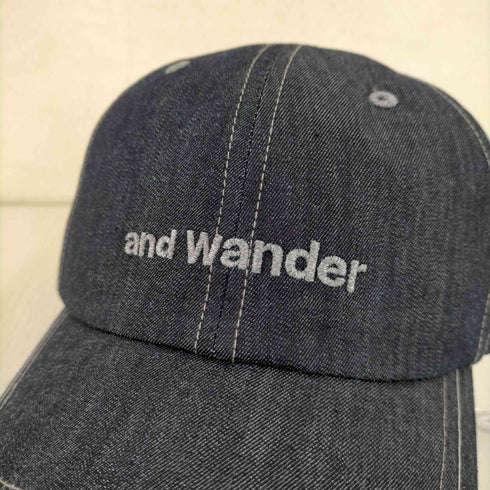 アンドワンダー and wander 128 dry denim cap メンズ