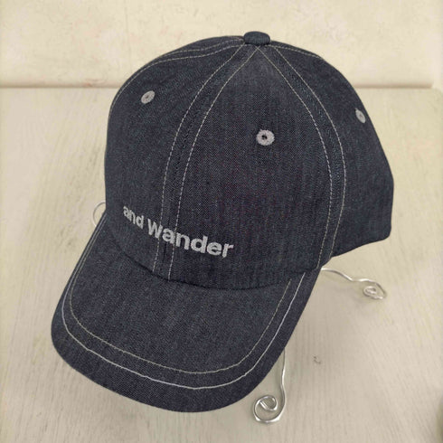 アンドワンダー and wander 128 dry denim cap メンズ