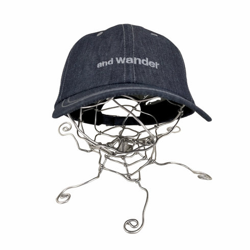 アンドワンダー and wander 128 dry denim cap メンズ
